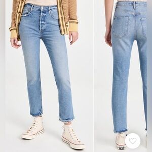 EUC AGOLDE Riley Long High Rise Straight